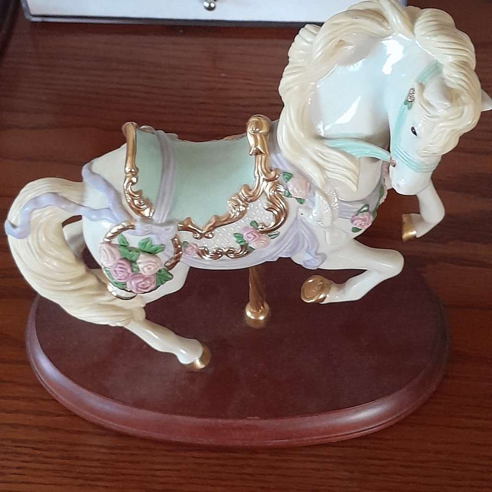 Elegant Carousel Horse Figurine